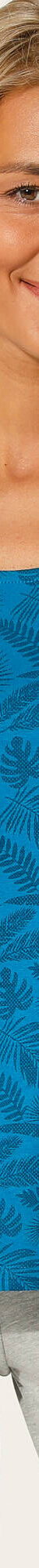T-shirt fluide imprimé végétal (bleu pétrole) T-shirt fluide imprimé végétal (bleu pétrole)